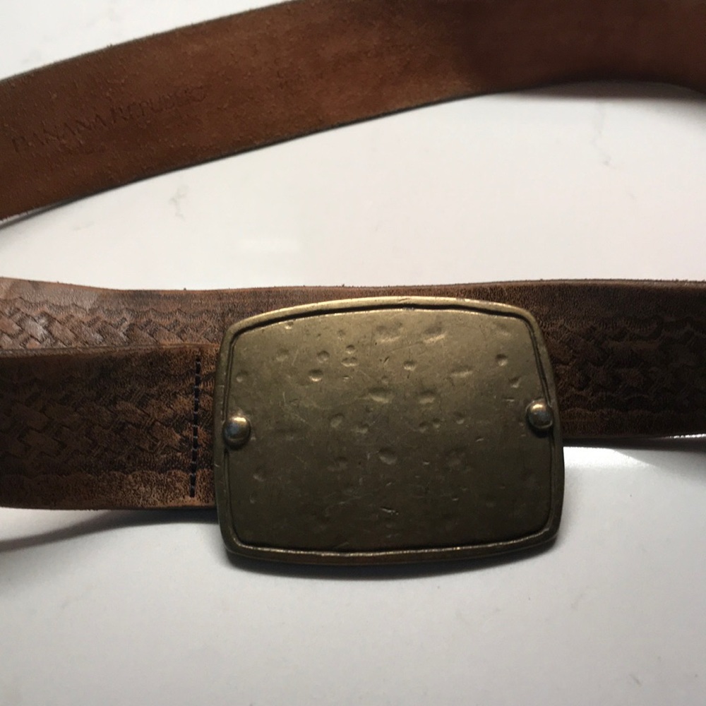 Vintage Banana Republic plaque buckle belt